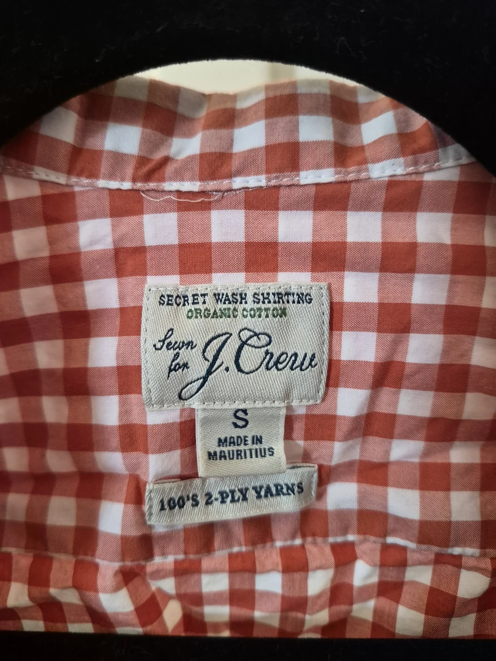 J. Crew Red & White Gingham Shirt